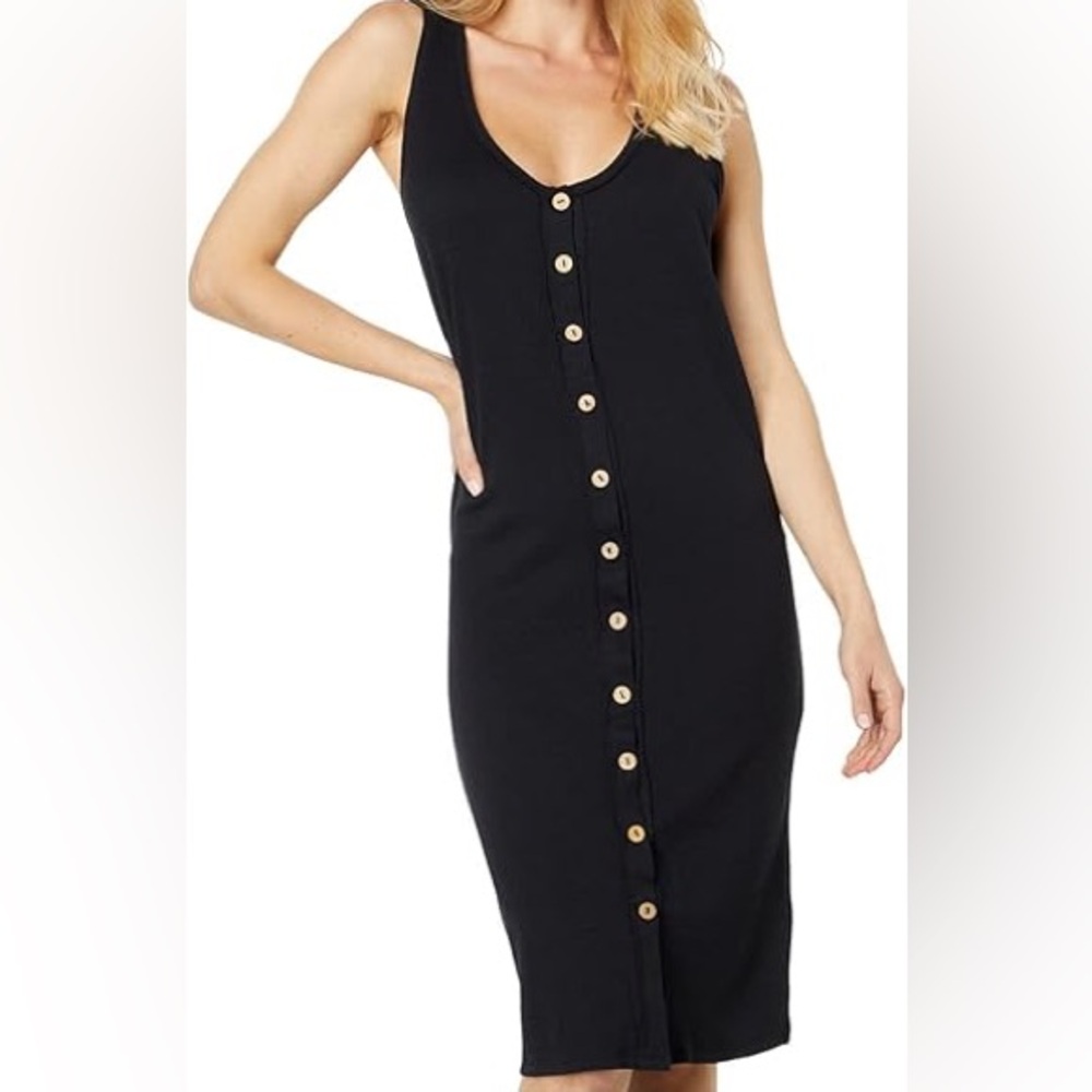 We The Free Black Button-Down Dress
